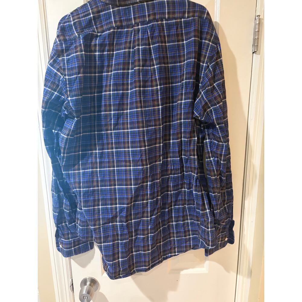 Ralph Lauren Custom Fit XL Blue Plaid Tartan Button Down Shirt Men’s - Picture 2 of 7